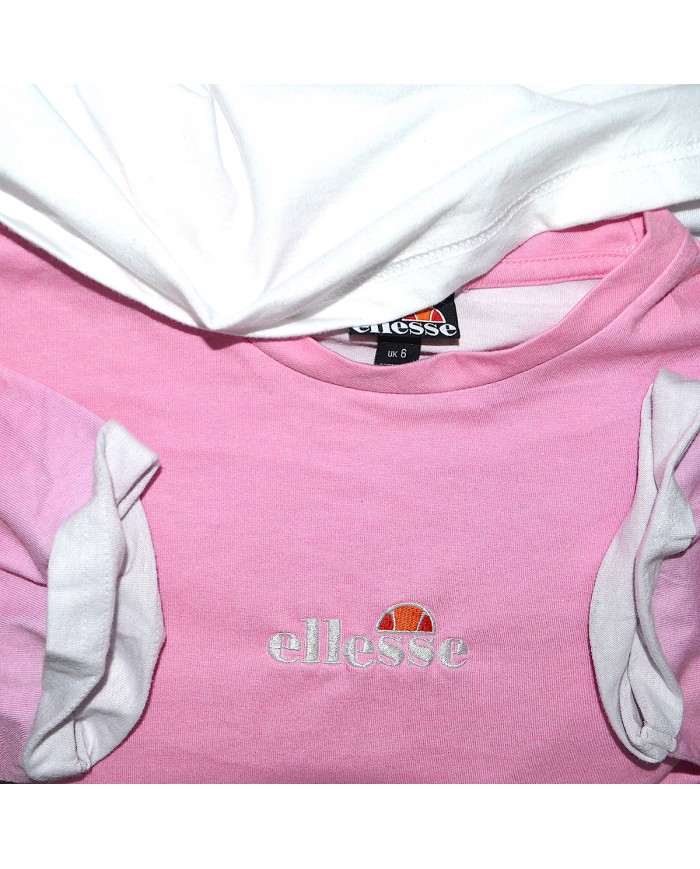 Ellesse t-shirt embroidered chest logo  multi colour M