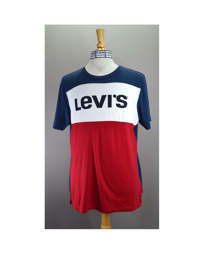 Levi's t-shirt front logo blue L