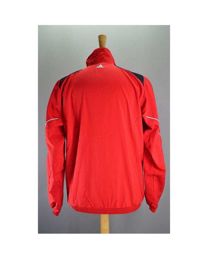 Adidas track-jacket embroidered back- frontlogo red 3-striped M