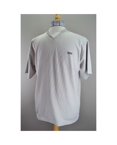 Hugo Boss t-shirt sportswear chest logo taupe L