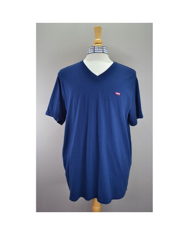 Levi's t-shirt v-neck standard fit chest logo blue XL
