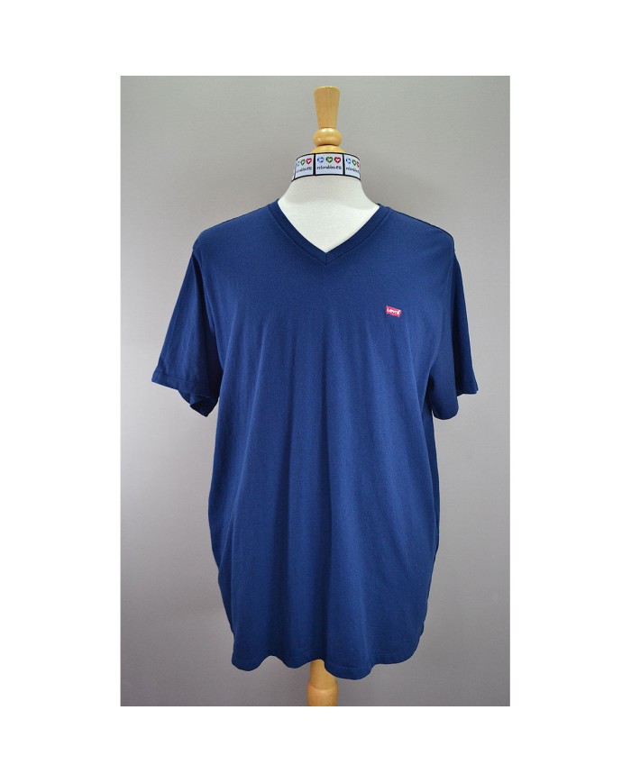 Levi's t-shirt v-neck standard fit chest logo blue XL