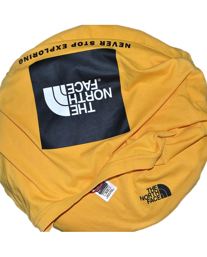 The North Face t-shirt chest- back logo yellow XL