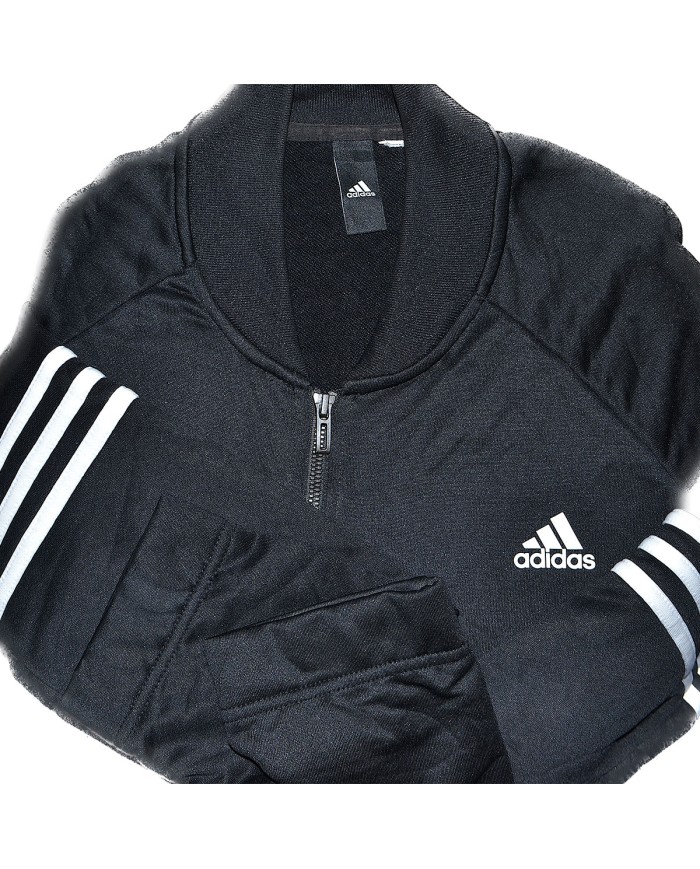 Adidas vest embroidered front logo 3-striped black M/L
