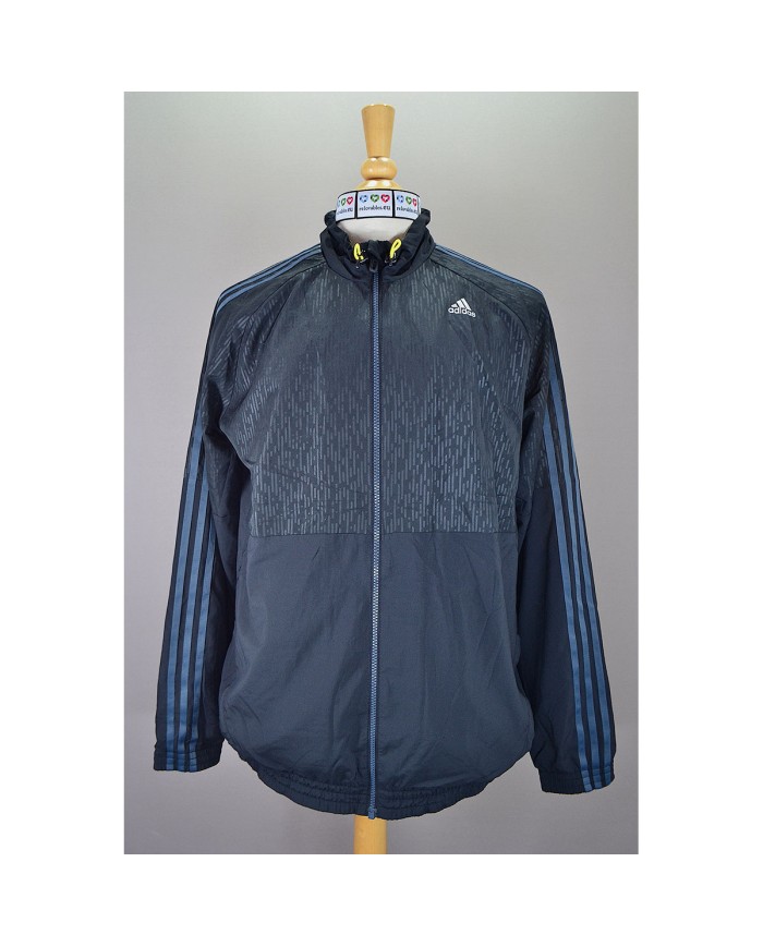 Adidas track-jacket climacool sportswear 3-striped black L