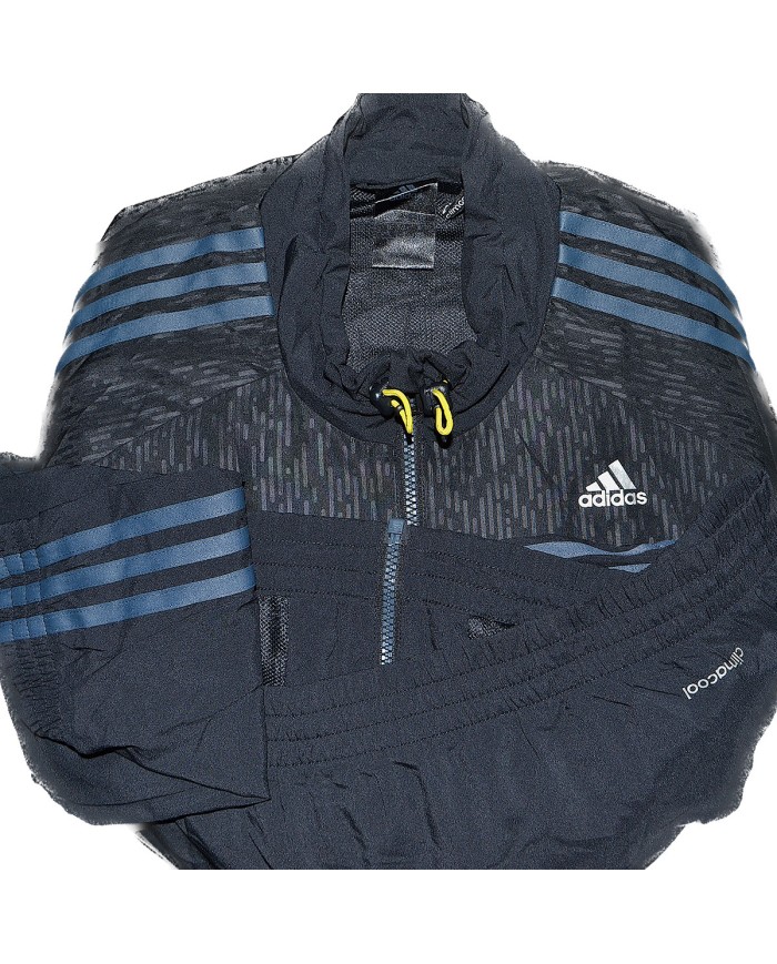 Adidas track-jacket climacool sportswear 3-striped black L