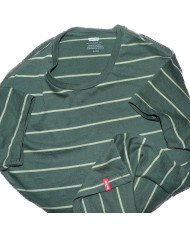 Levi's t-shirt stretch striped green S