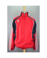 Adidas vintage track-jacket front- back logo embroidered  white XXXL