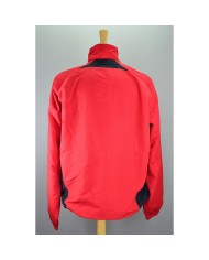 Adidas track-jacket embroidered front logo 3-striped red XL