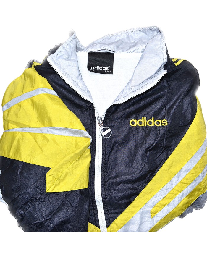 Adidas vintage track-jacket front- back logo embroidered  white XXXL
