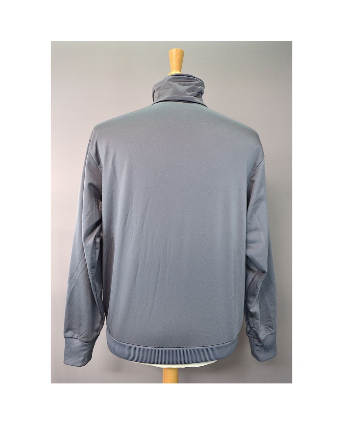 Adidas vest zippers embroidered front logo 3-striped gray S