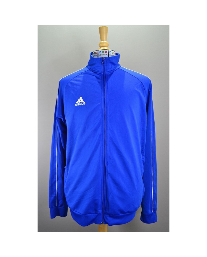 Adidas vest zippers embroidered front logo blue XL