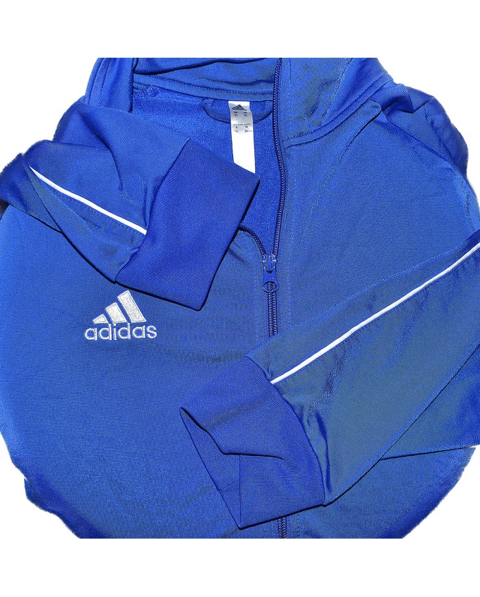 Adidas vest zippers embroidered front logo blue XL