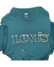 Levi's t-shirt front logo green XL