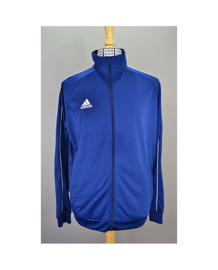 Adidas vest zippers embroidered front logo blue L