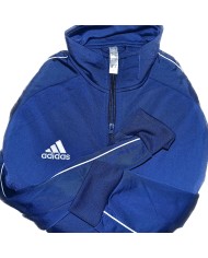 Adidas vest zippers embroidered front logo blue L