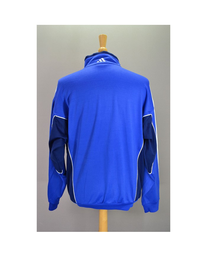 Adidas vintage vest zippers embroidered front- back logo blue L