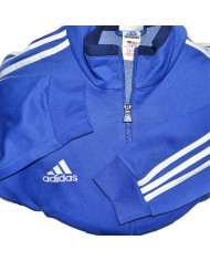 Adidas vintage vest zippers embroidered front- back logo blue L