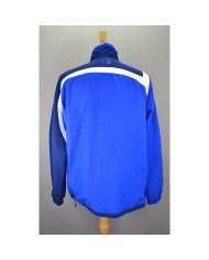 Adidas track-jacket embroidered front- back logo blue L