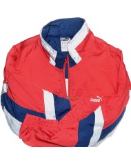 Puma vintage track jacket embroidered logo red L