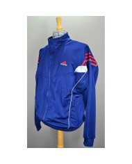 Adidas 00's rare vest zippers embroidered front- back logo 3-striped blue XL/XXL