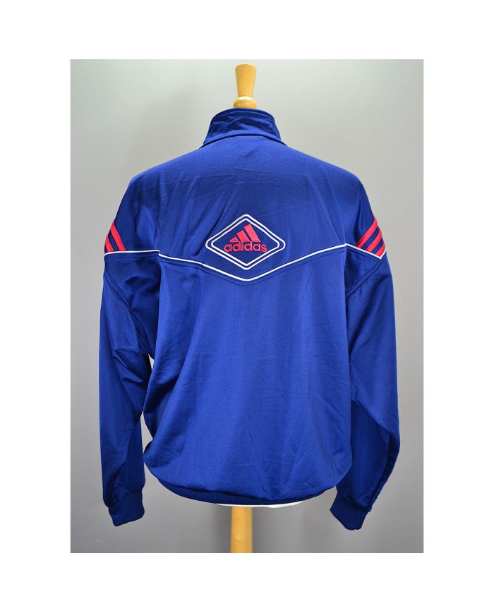 Adidas 00's rare vest zippers embroidered front- back logo 3-striped blue XL/XXL