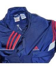 Adidas 00's rare vest zippers embroidered front- back logo 3-striped blue XL/XXL