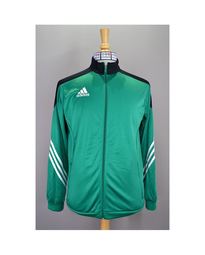 Adidas vest embroidered front logo 3-striped green M