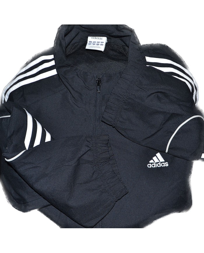 Adidas track-jacket embroidered logo 3-striped BLACK XXL