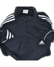 Adidas track-jacket embroidered logo 3-striped BLACK XXL