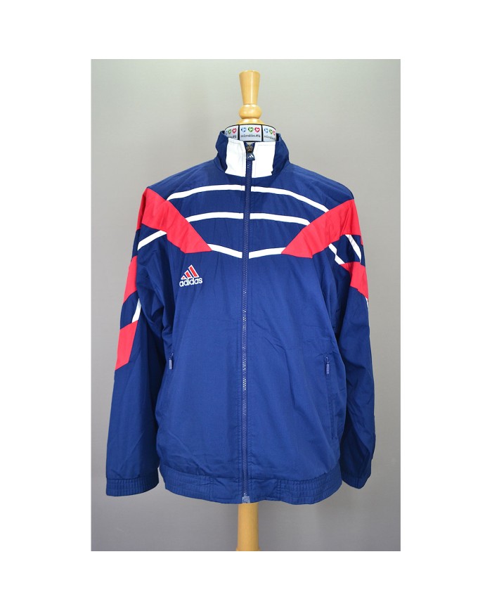 Adidas vintage track-jacket embroidered blue M