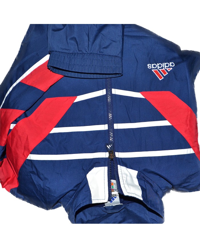Adidas vintage track-jacket embroidered blue M