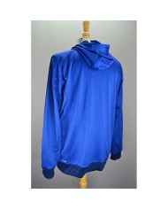 Adidas vest climalite hoodie chest pocket front logo 3-striped blue L