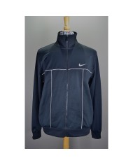 Adidas vest climalite hoodie chest pocket front logo 3-striped blue L