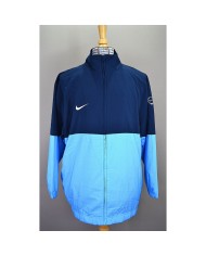 Adidas track-jacket embroidered front logo 3-striped blue L