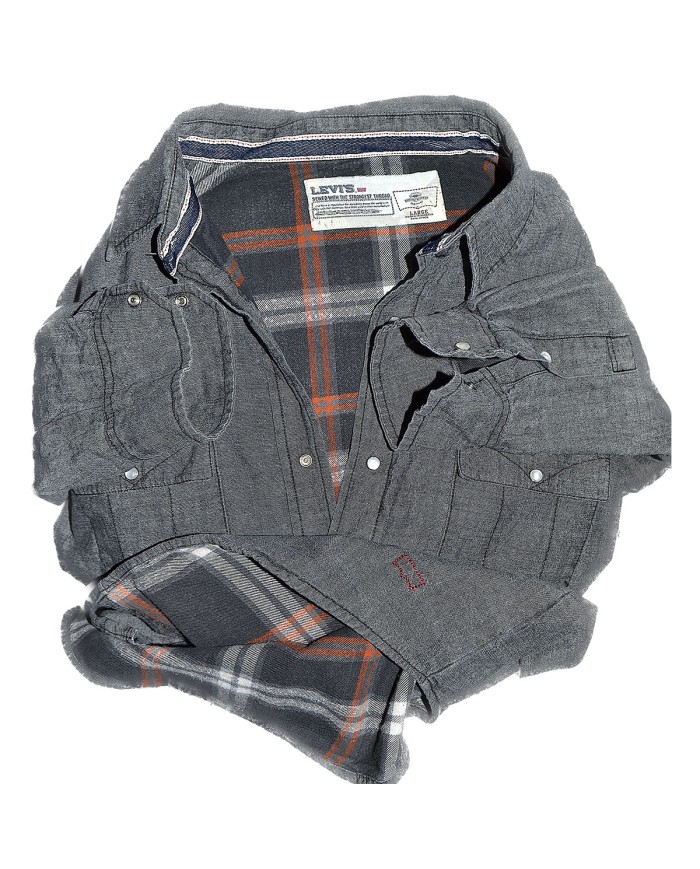 Levi's heavy shirt embroidered logo gray L