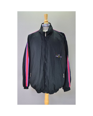 HEAD vintage track-jacket embroidered logo black XL