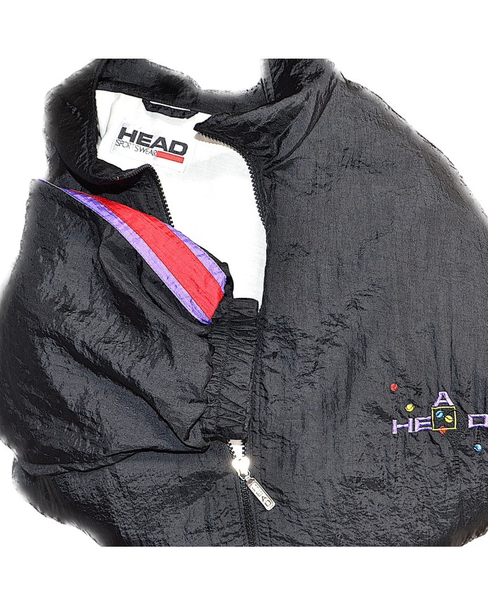 HEAD vintage track-jacket embroidered logo black XL