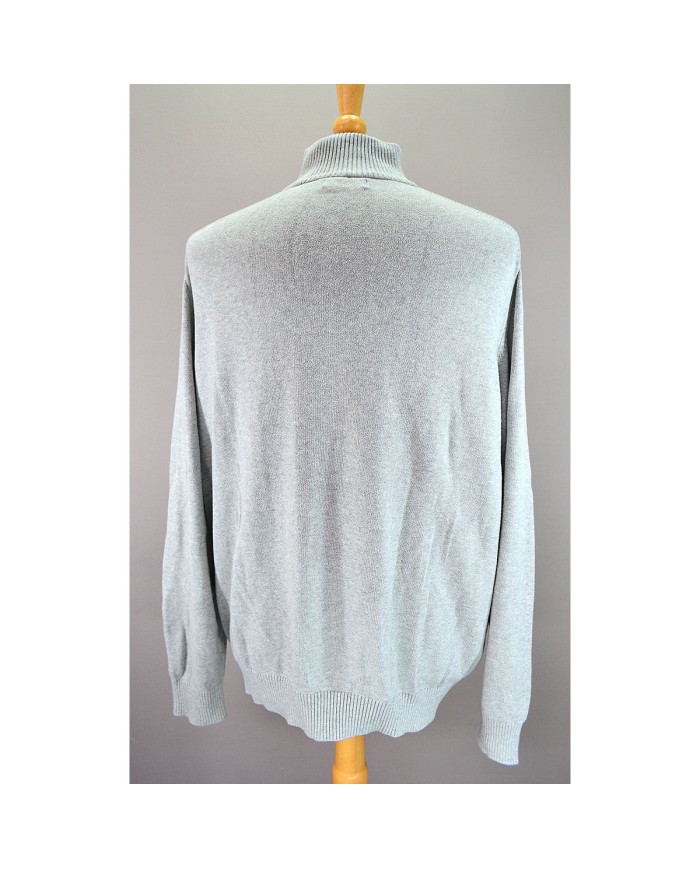 Nautica sweater knitwear quarter-zip gray XXL