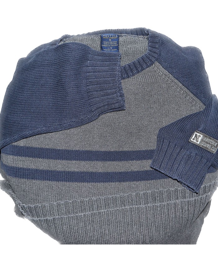 Nautica sweater knitwear gray L