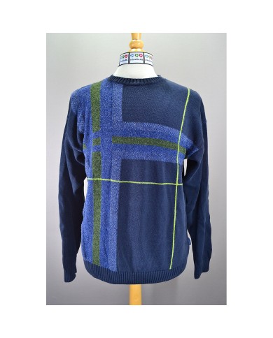 Nautica sweater knitwear 38% wool blue L