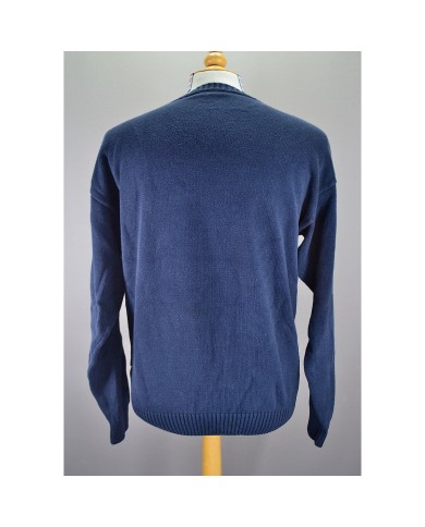Nautica sweater knitwear 38% wool blue L