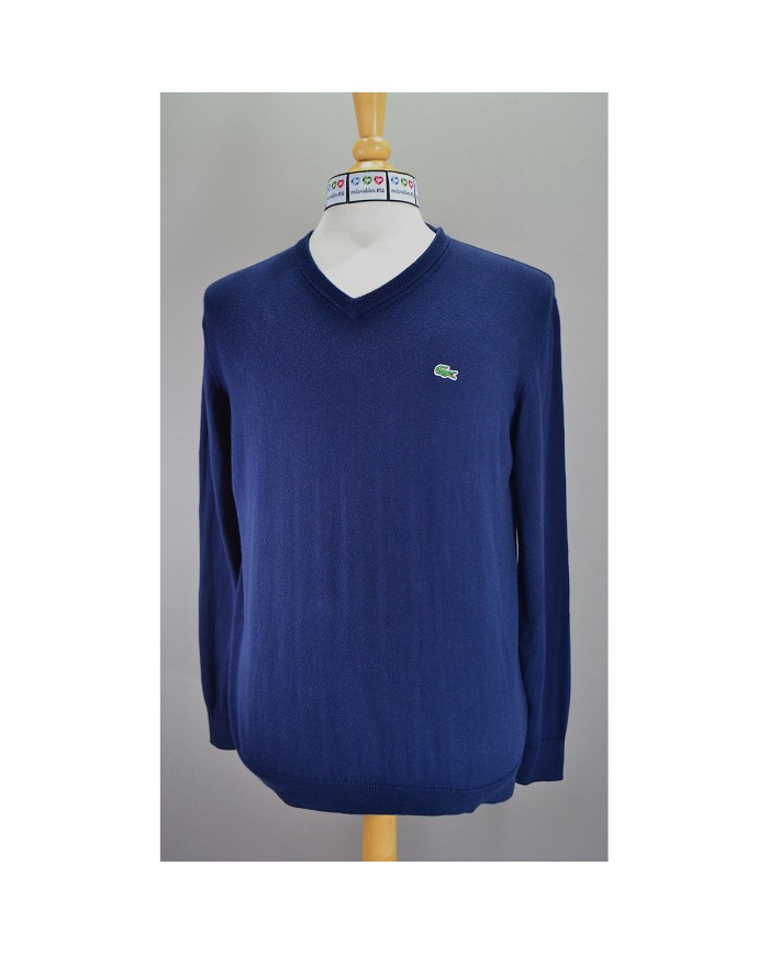 Lacoste sweater v-neck blue S
