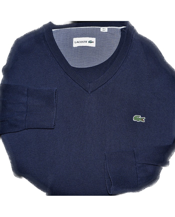 Lacoste sweater v-neck blue S