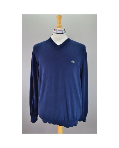 Lacoste sweater v-neck blue L