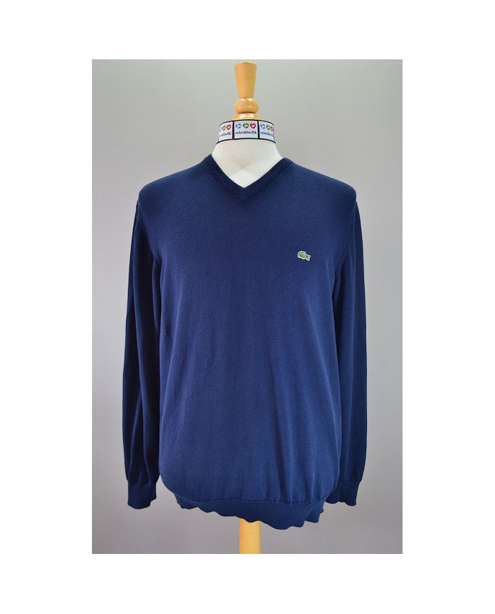 Lacoste sweater v-neck blue L