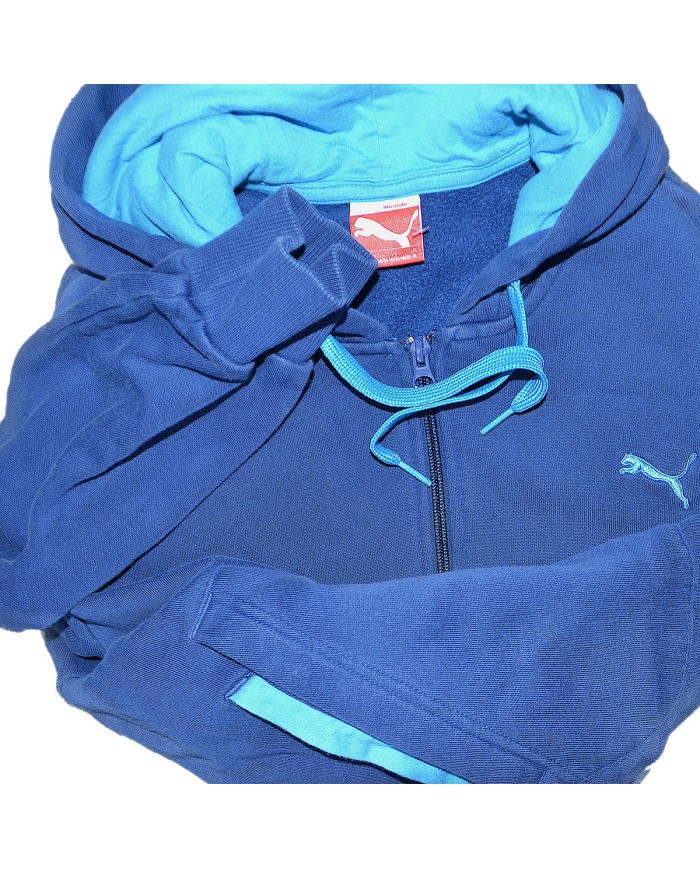 Puma hoodie zipper blue M