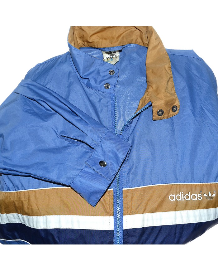 Adidas vintage rain jacket blue  M