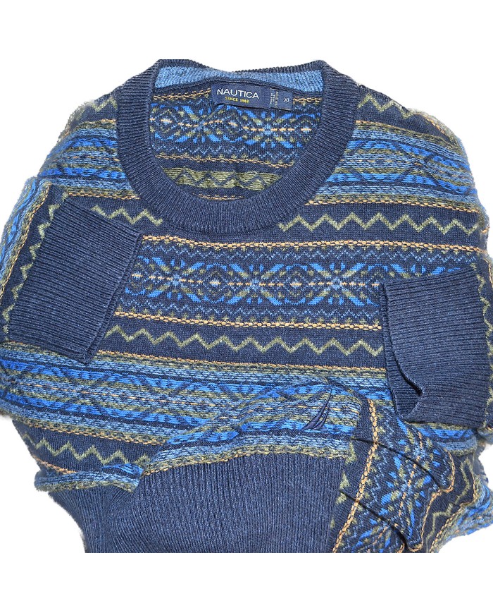 Nautica sweater knitwear blue XL