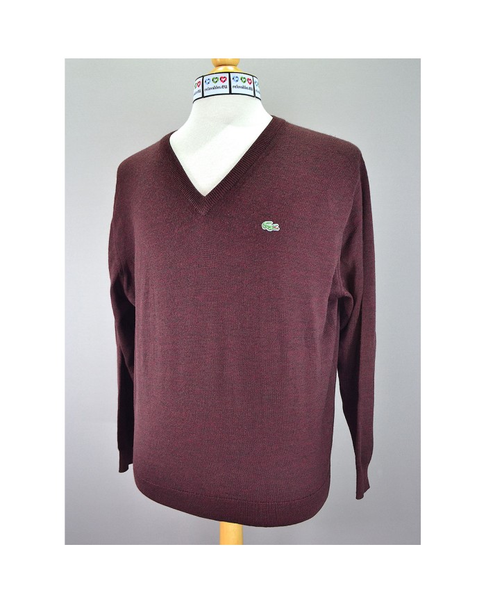 Lacoste sweater  v-neck red S